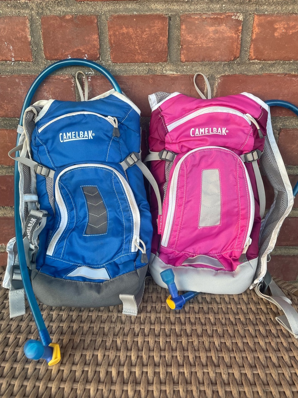 Lot of 2 Kids Camelbak Mini Mule Hydration Bag Backpacks Hiking 1.5L 50 oz